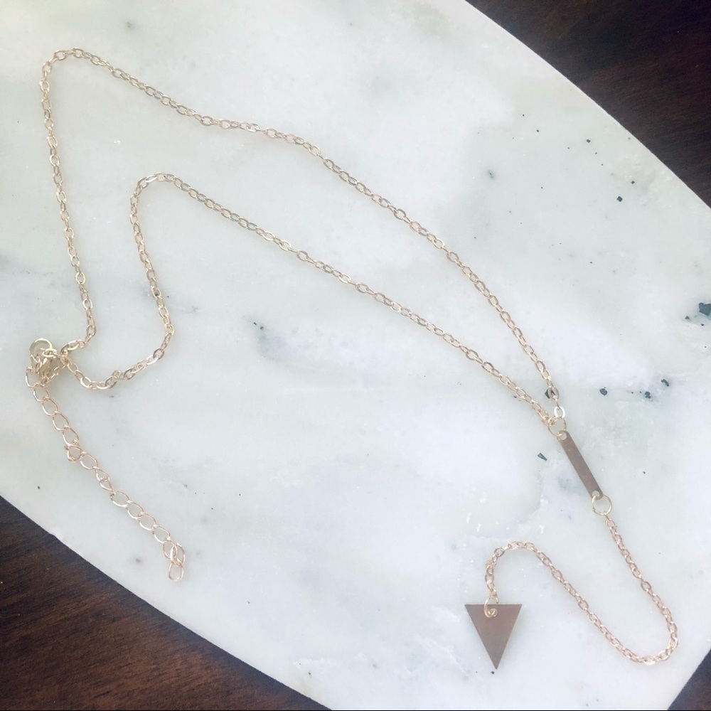 Delicate Gold Drop Pendant Necklace